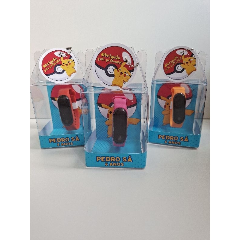 Caixinha Personalizada com Relógio Lembrancinha Aniversário Pokémon