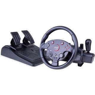 Volante e Pedal Dazz Force Driving - Preto