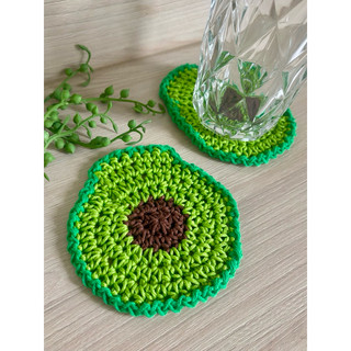 Porta Copos Crochê conj 2 unid Abacate Verde Fruta Decoração Mesa Posta Lavável Gabi Crochê