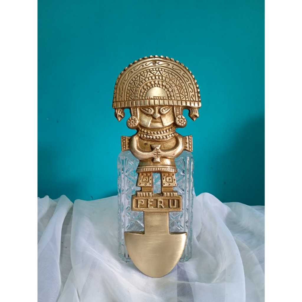 Tumi Peruano Decorativo Em bronze Maciço - Faca Cerimonial Inca