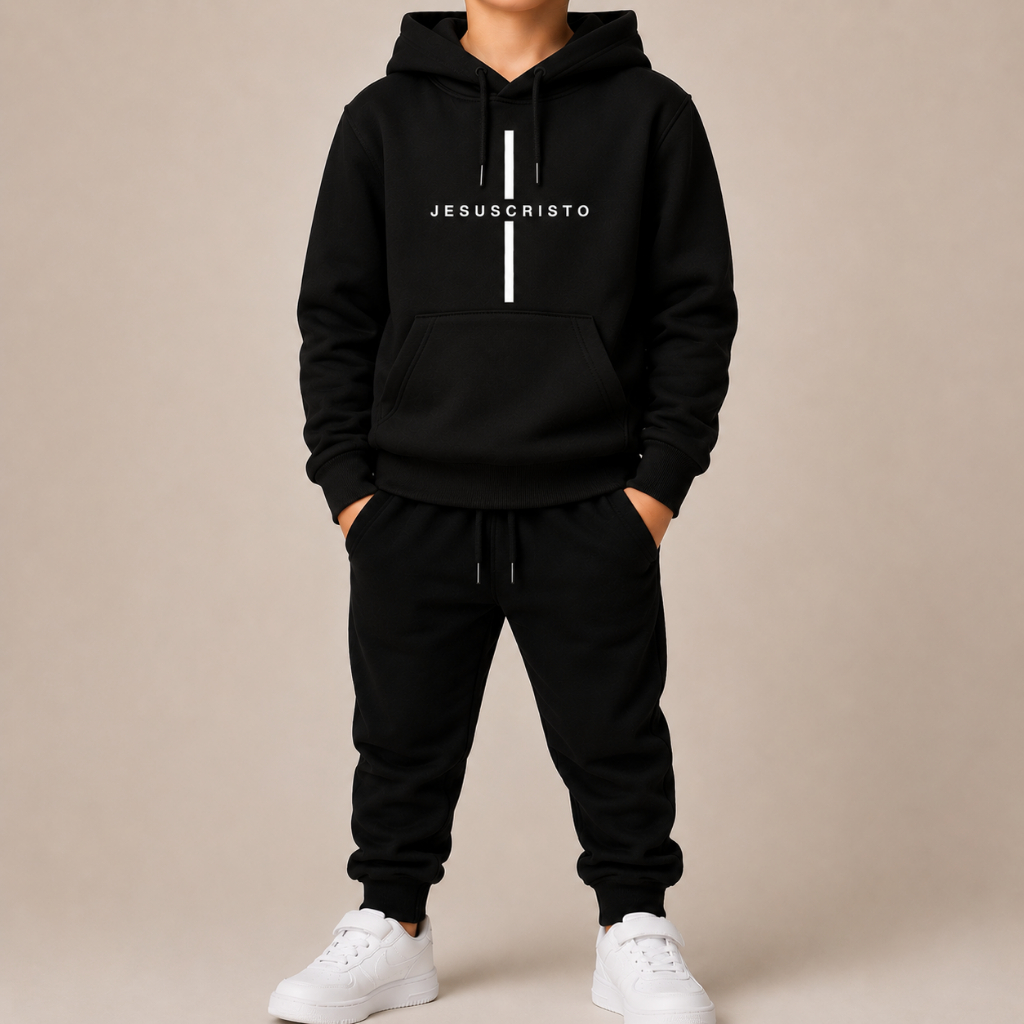 Conjunto Infantil Moletom juvenil e infantil moletom jesus cristo blusa religiao infantil premium
