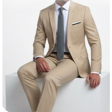 Terno Bege Claro Oxford Masculino Slim Executivo De Luxo (blazer + Calça)+DiretoDaFabrica+Padrinho+Casamento+Formatura