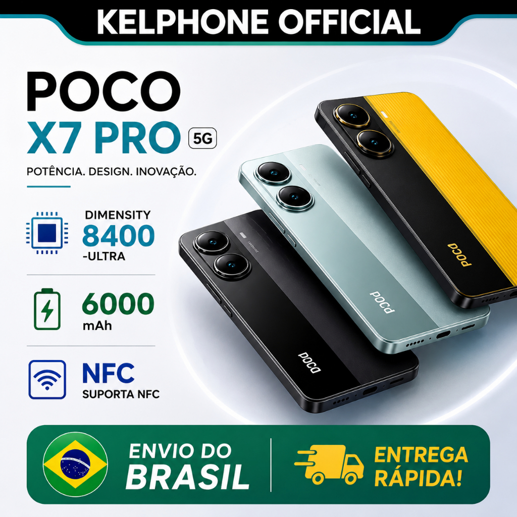 Celular Original Xiaomi Poco X7 PRO 5G NFC 512GB/12GB RAM Dimensity 8400-Ultra Processor 50MP Camera