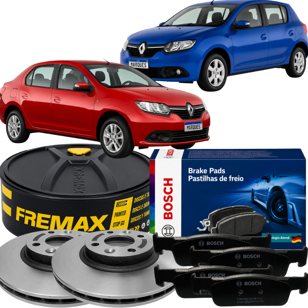 Kit Pastilha Disco Freio Dianteiro Renault Sandero E Logan