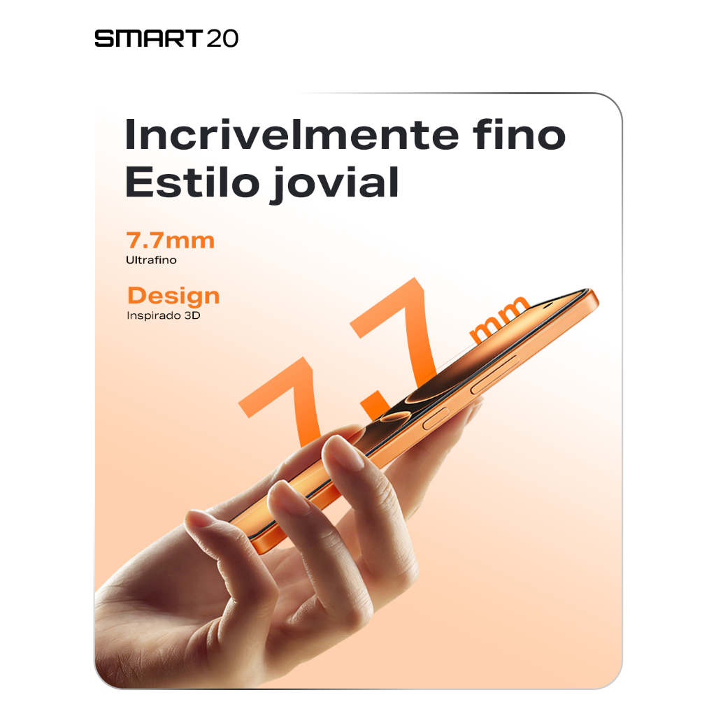 Smartphone Infinix Smart 20 128GB 4+4GB RAM IA Cancelamento de Ruído Tela 6,78" 120Hz Bateria 5200mAh IP64 · foto 2