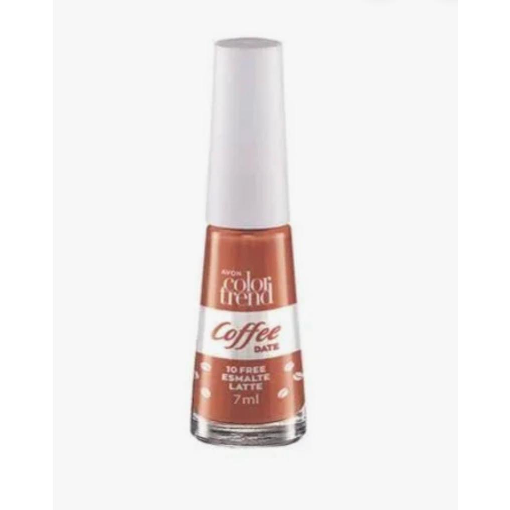 esmalte avon color trnd  coleçao coffee date na cor latte de 7 ml.