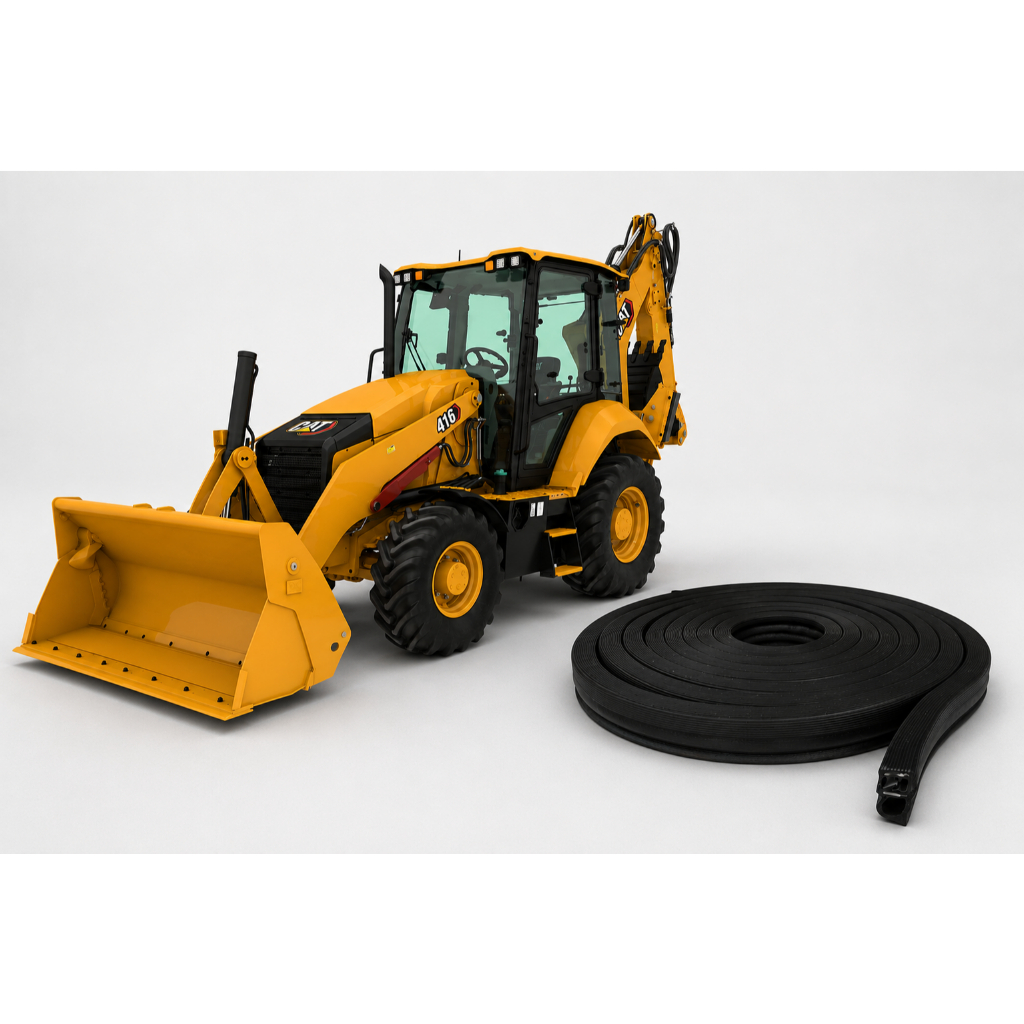 Borracha Vidro Lateral Vedação Caterpillar 416e 414e 424d