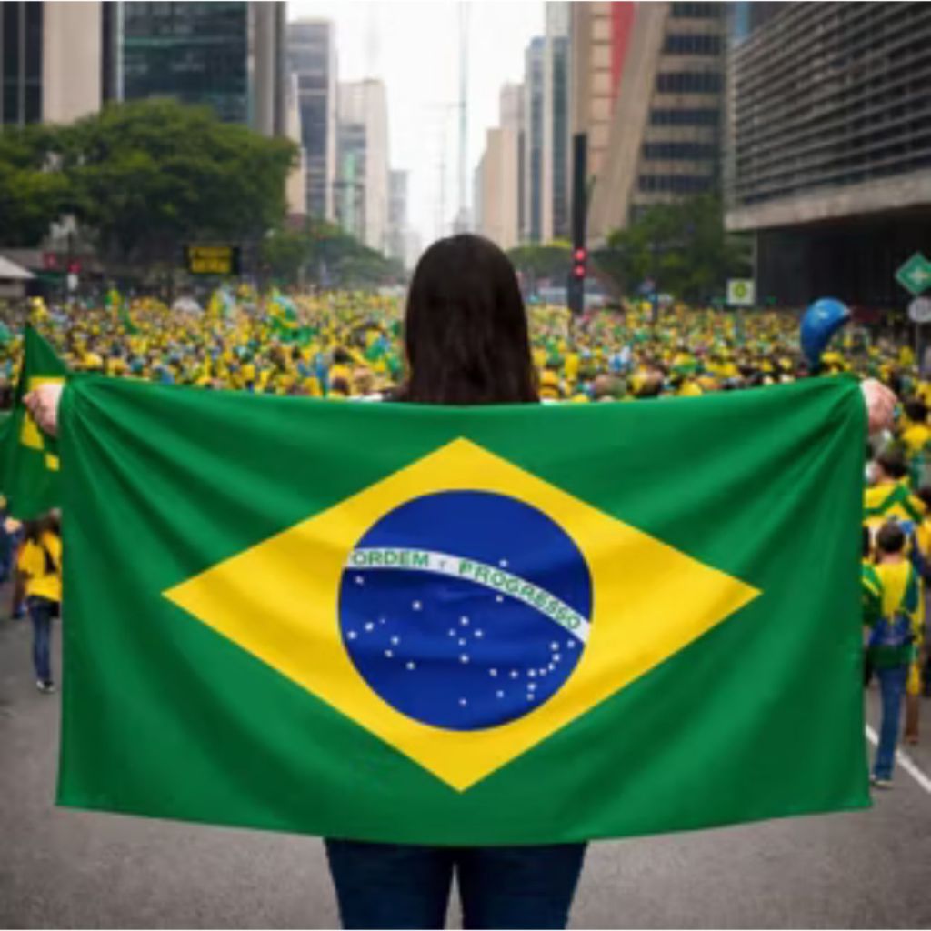 Bandeira do Brasil 1 x 1,45 Metro durável Estampa Copa Do Mundo Olimpiadas Decoração tecido oxford