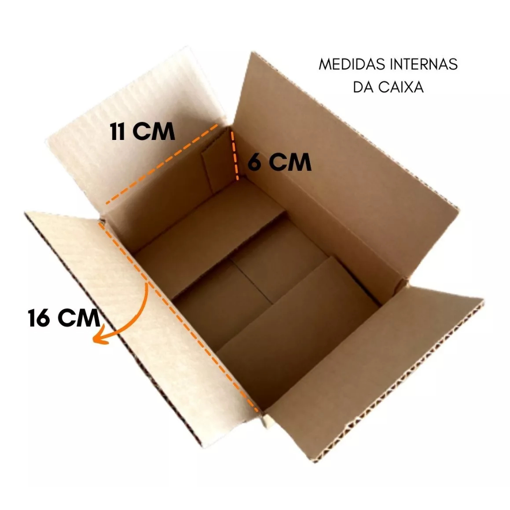 100 Caixa De Papelão 16x11x6 Pequena Embalagem Mercado Envios correios Mercado Envios