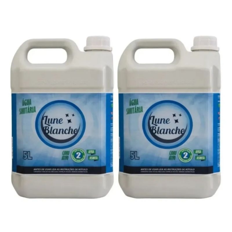KIT 2 ÁGUA SANITÁRIA RC 5L COM CLORO ATIVO LIMPEZA PROFUNDA 10LT
