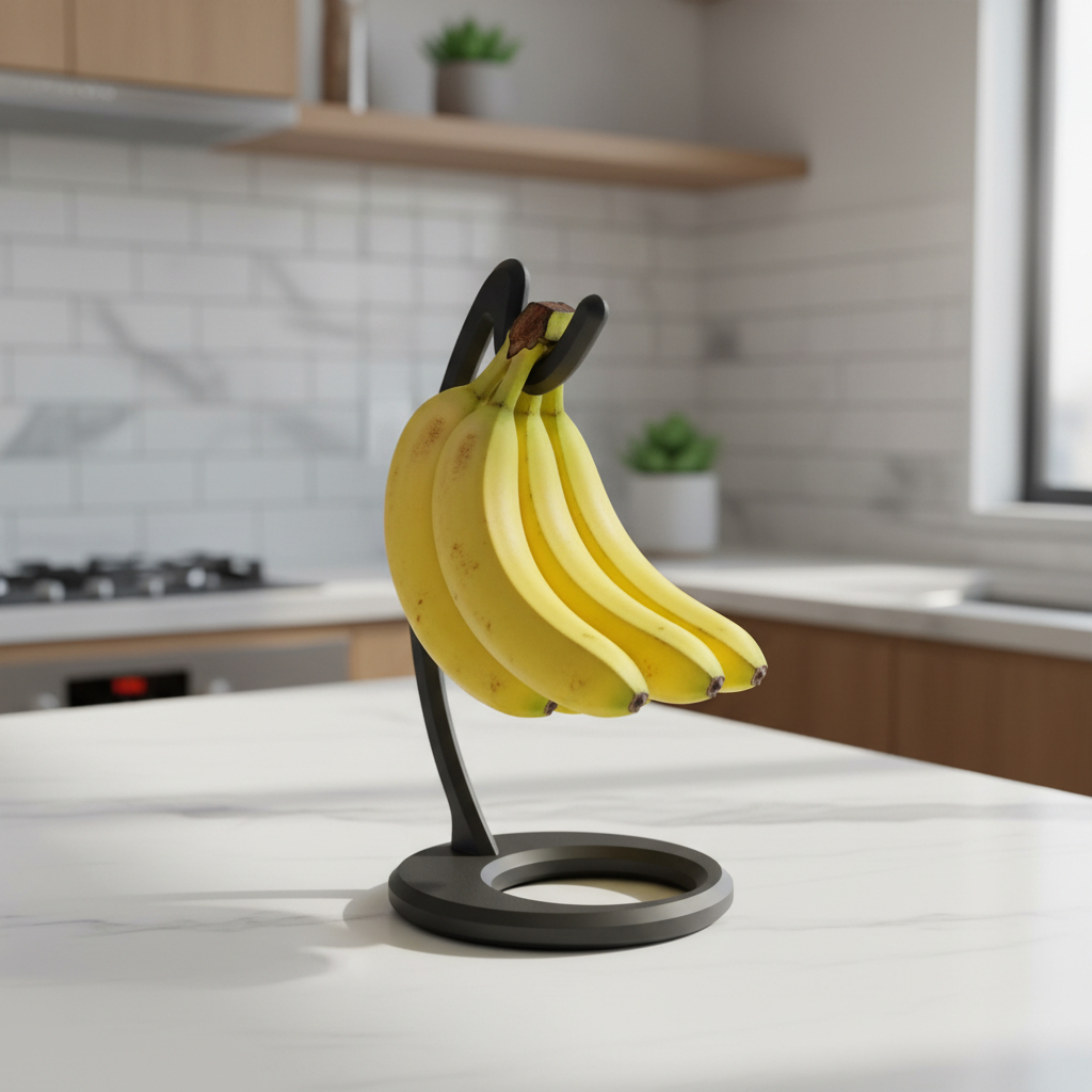 Suporte para Banana Fruteira Porta Penca Bananas Organizador Cozinha Fruteira Gancho Minimalista Moderno
