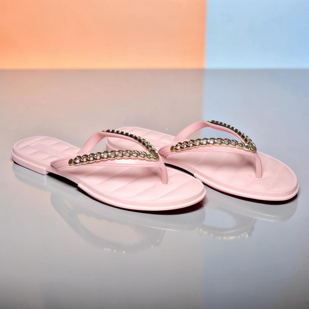 Chinelo Feminino Tira Dourada Leve, Confortável e Casual para Verão - Cantinho dos Achadinhos