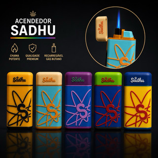 Maçarico Sadhu Emborrachado Recarregável Multi Colors