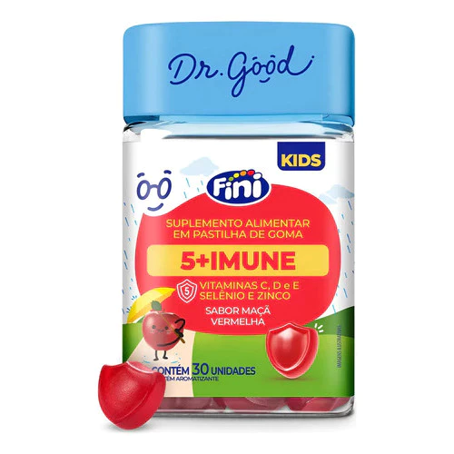 Polivitamínico Infantil Dr Good 5+ Imune Kids 30 Gomas Maçã — imagem 1