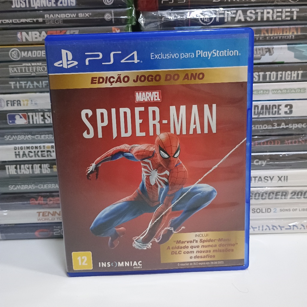Spider man- jogo de PS4 original mídia física