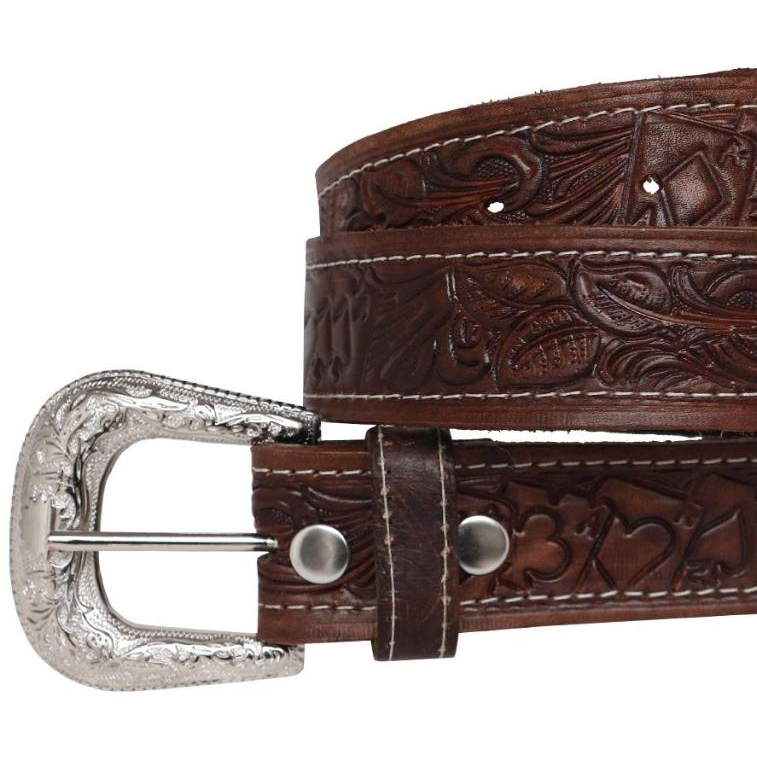 Cinto Country Original Luxo Couro Legítimo Fivela Reforçada Tradicional Removível — imagem 2 de 2