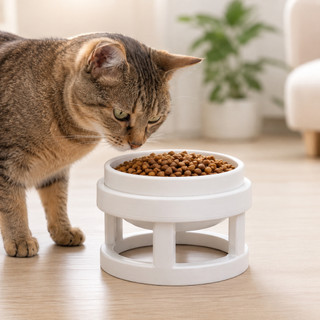 Suporte Base Elevador Para Alimentação Ração Vasilha Pote Comedouro Bebedouro de Gato Cachorro Pet