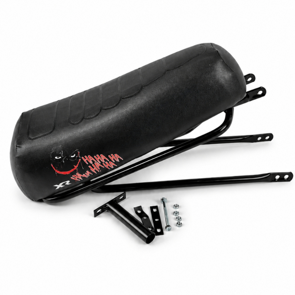 Banco XR Com Bagageiro Coringa Joker Preto Rabeta Para Mobilete Bicicleta Motorizada