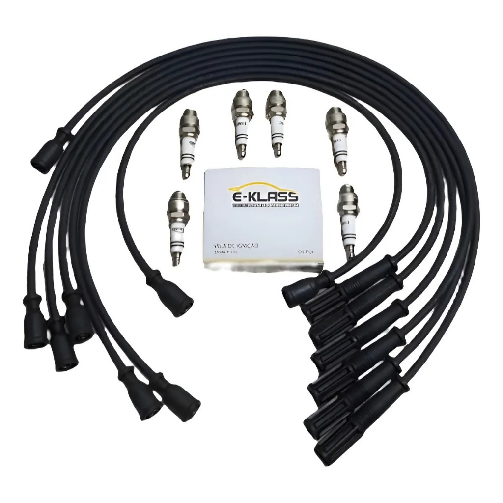 Cabos De Vela Jeep Maverick 6cc + Jogo De Velas 6 Unidades