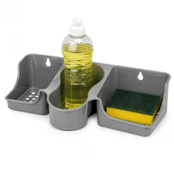 Porta Detergente Conjugado Plástico Limpeza Organizador Cozinha Pia Esponja OFERTA - COR SORTIDA