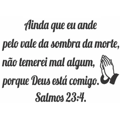 Adesivo personalizado Salmos 23:4
