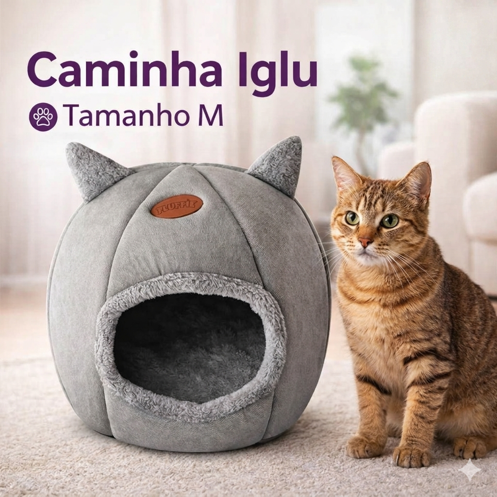 Caminha Iglu Pet Toca Tenda Impermeável Lavável Pet Luxo Premium Pet Shop