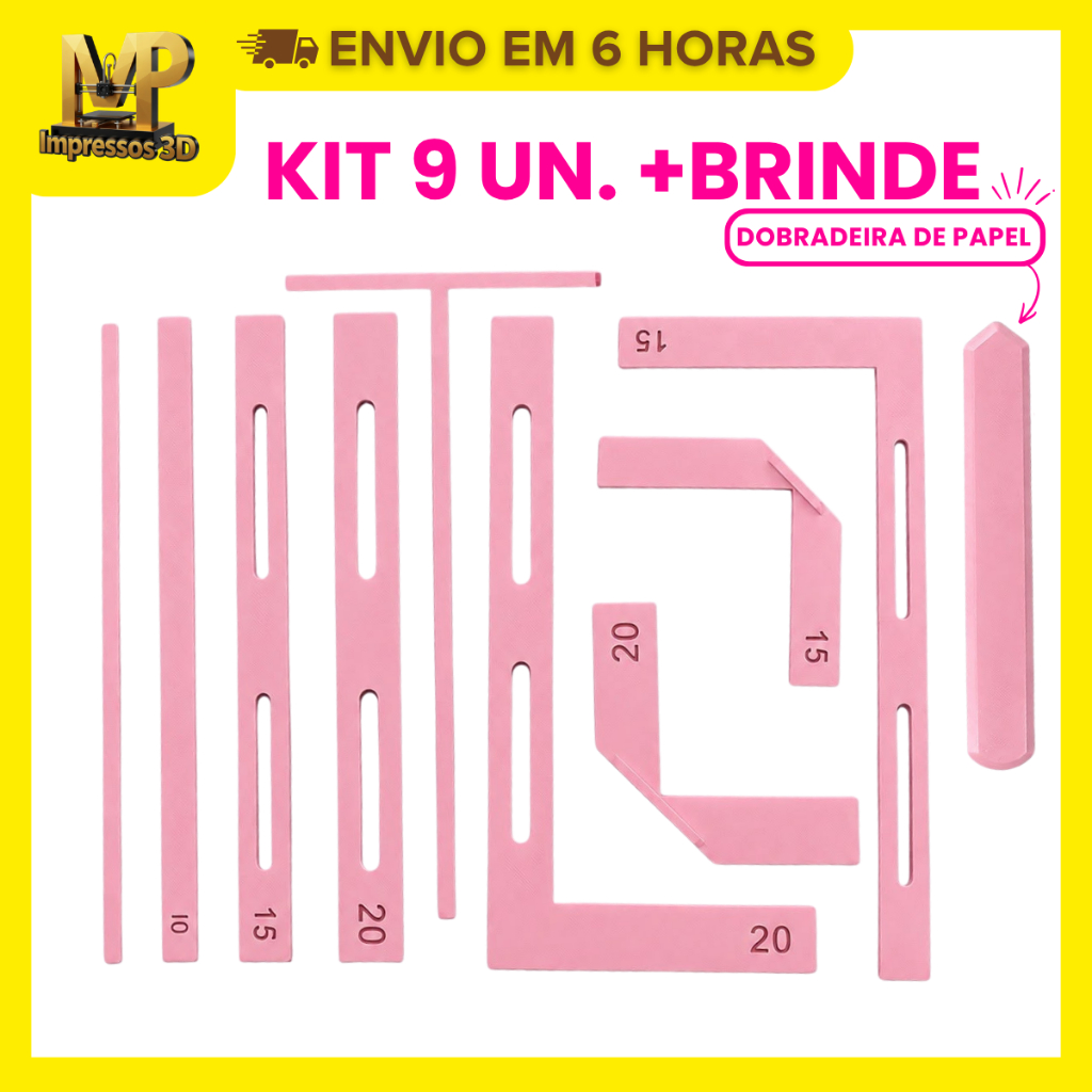 Kit 9 Gabaritos para Encadernação + BRINDE | Alinhamento Perfeito para Planner e Cadernos