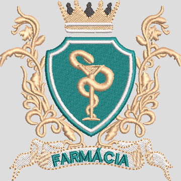 Matriz de Bordado - Brasão Farmácia - Bordado Computadorizado (JEF, PES, DST, XXX)