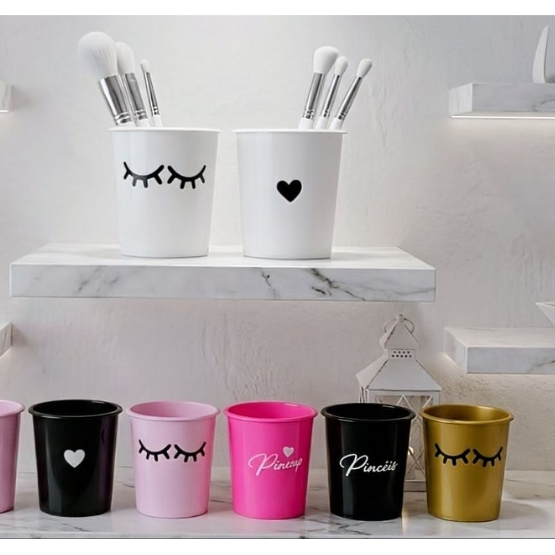 Porta Pincéis (DOIS) Organizador de Maquiagem  De Bancada Luxo Makeup
