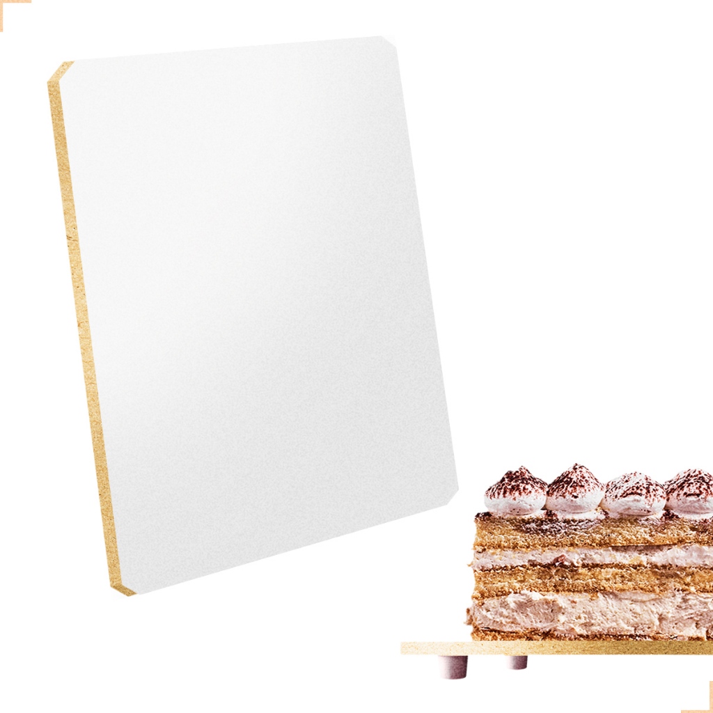 Tabuleiro 30x40cm MDF 6mm Retangular Tábua Para Bolo Confeitaria Cake 1 Face Branco