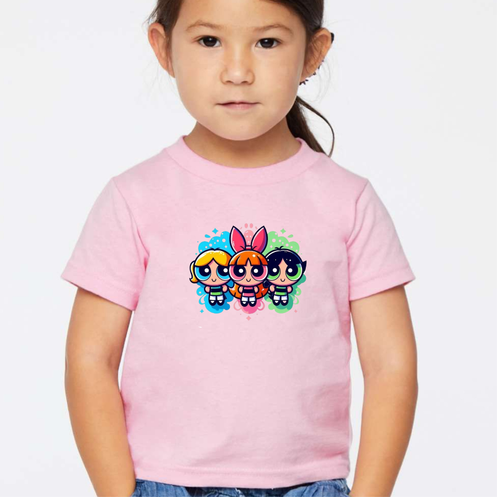 CAMISETA INFANTIL MENINAS SUPER PODEROSAS DOCINHO LINDINHA FLORZINHA DESENHO PRESENTE