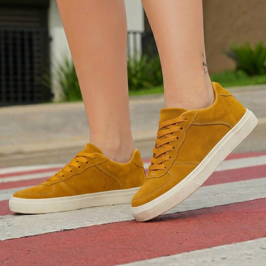 Tênis Masculino Casual Feminino Camurça Estiloso Confortável Macio Resistente Do 35 Ao 43 Promoção