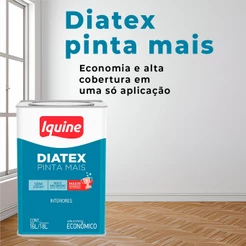 Tinta Econômica Rende Até 100m² Látex Diatexx Secagem Rápida 15 /18 L Cores Paredes Internas Iquine