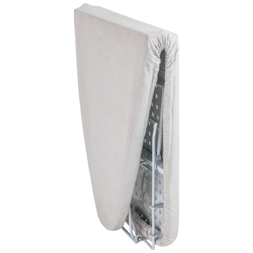 Mesa de Passar Roupa Dobrável Aço Lenox Branca com Porta-Ferro