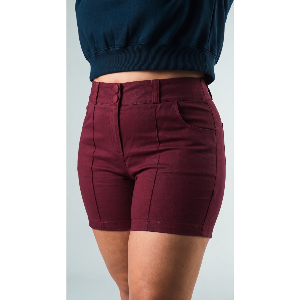 Shorts Plus Size Social com Elastano Short Feminino Plus Size meio da Coxa