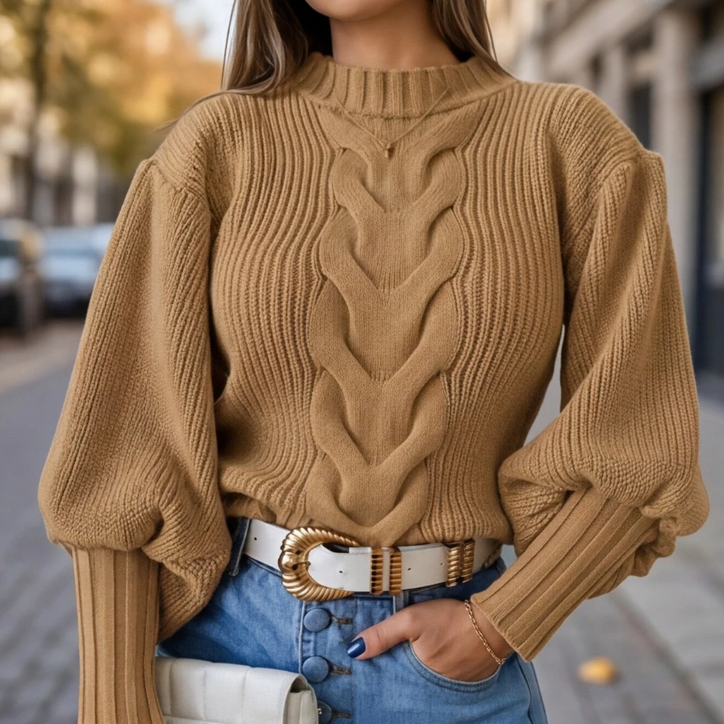 Blusa Feminina Tricot Premium Poliéster Linha Premiun - Elegância e Conforto Inverno -Veste 36 Ao 44 — imagem 1