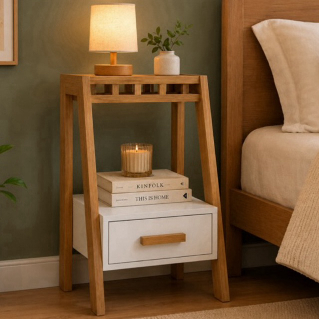 Detalhes do Mesa de Cabeceira para Quarto com Gaveta