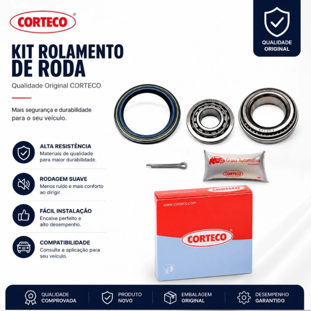 KIT ROLAMENTO DE RODA TRASEIRA GOL G1>G6 80>15, SANTANA, SAVEIRO, NOVO COM NFe