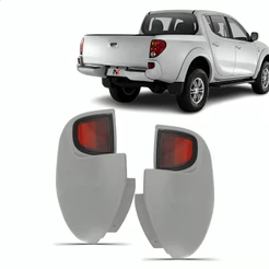 Par/ Un Polaina Traseira L200 Triton 2007 A 2016 Com Refletor