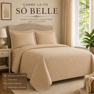 Cobre Leito Só Belle 400 Fios Face Única Elegância e Conforto Para Quarto Luxo