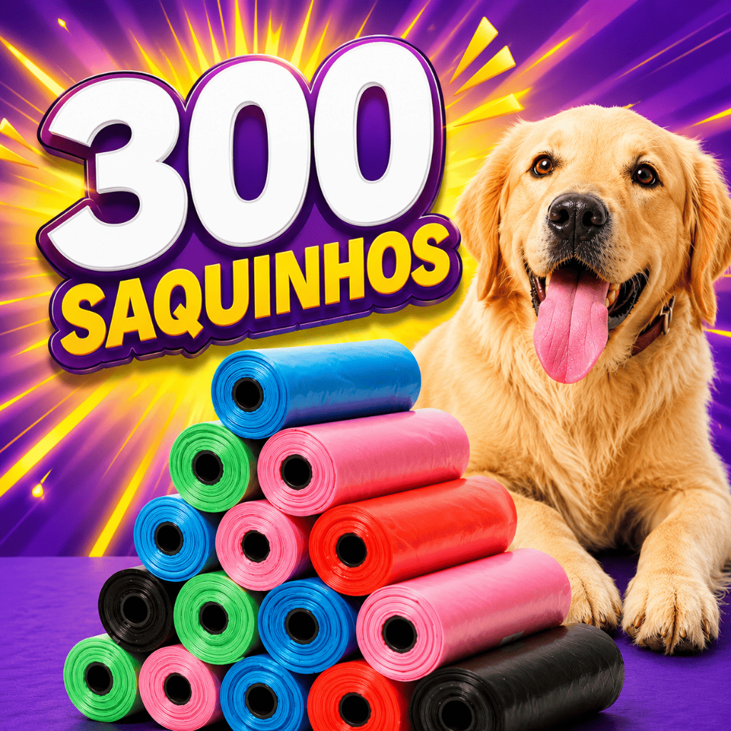 300 Pcs Refil Cata Coco Sacolas Saquinhos Pratico Biodegradavel Para Pet