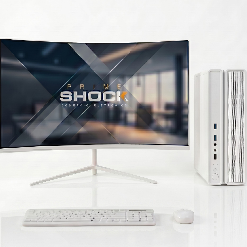 Computador Pc Slim Completo Intel Core I5 8gb Ram Ssd 240gb Tela 23 Fhd Curva