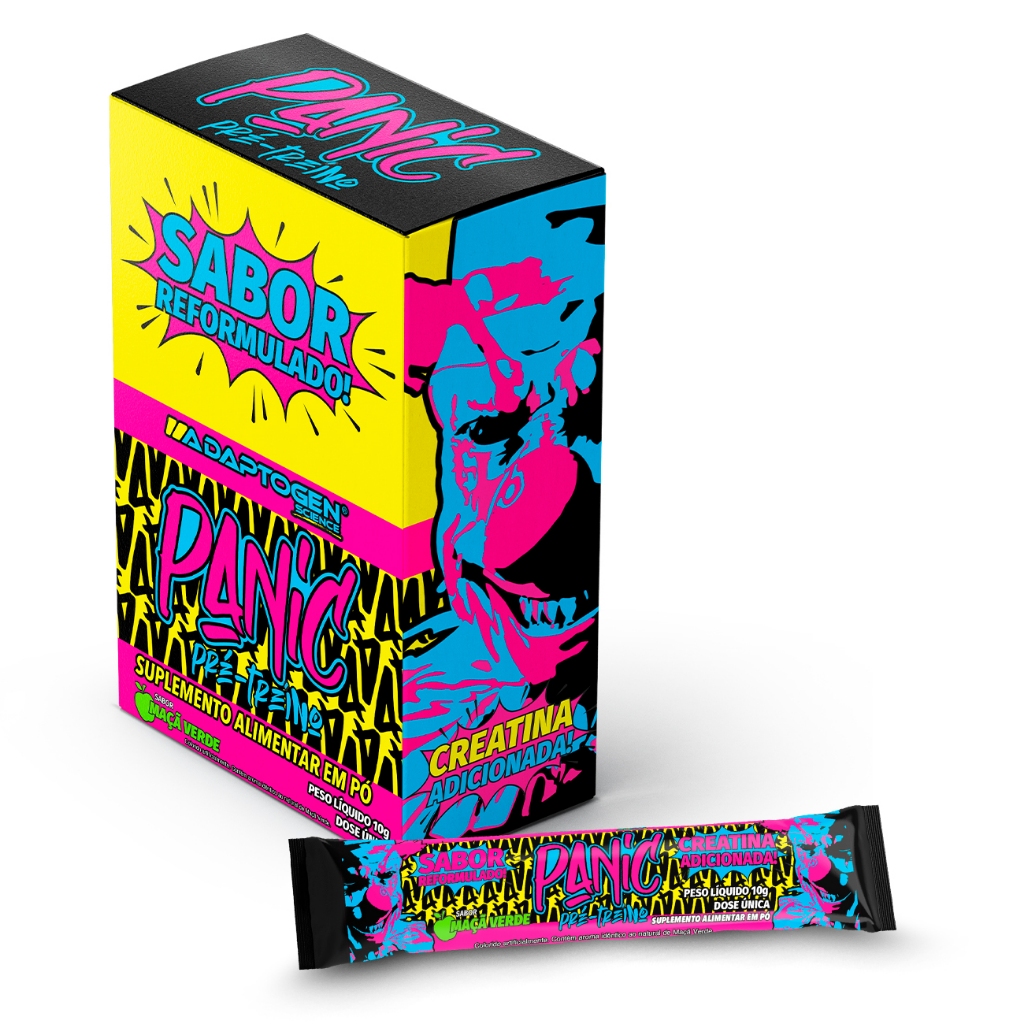 Packet Panic Pre Treino 10g Display com 20un Adaptogen