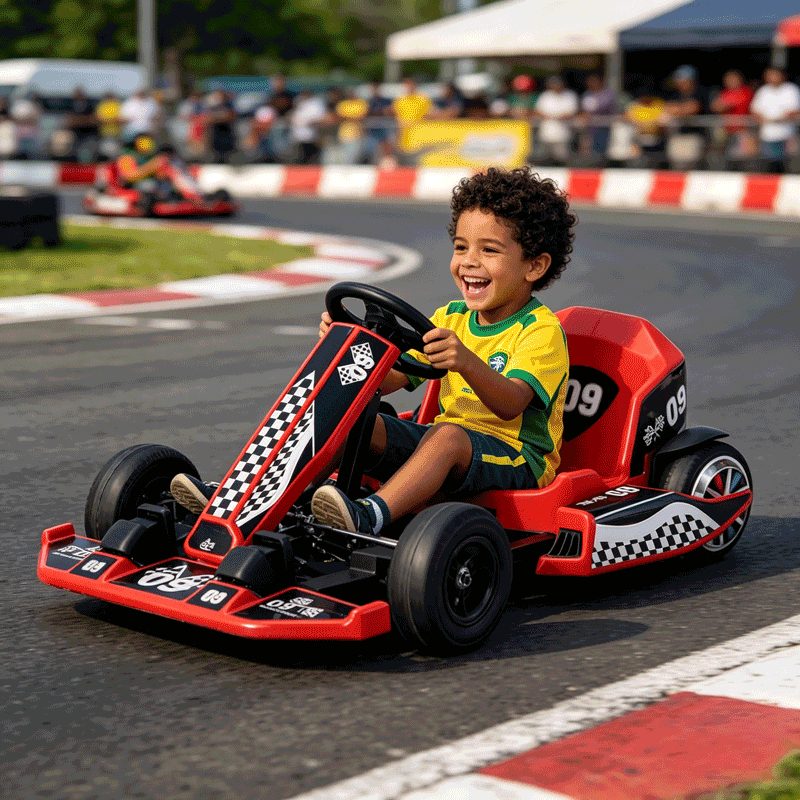 Kart Elétrico Infantil suporta carga máxima até 85kg Conexão Bluetooth Kart com 3 velocidades reguláveis 350W