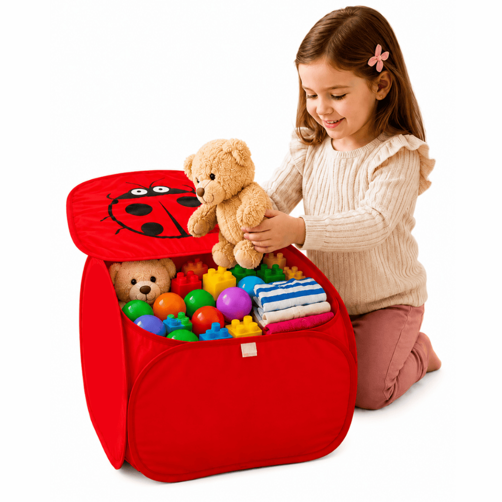 Organizador De Brinquedos Infantil Cesto Dobrável Aramado Sapateira Baú De Brinquedo Menino Menina Quarto Infantil