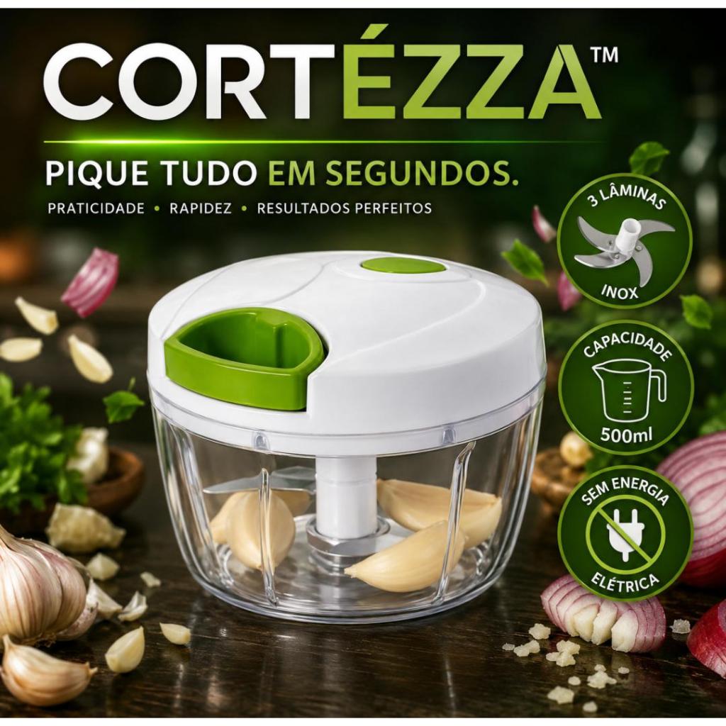 Mini Processador Manual Alimentos Duas Laminas Corda Retratil Cozinha Facil