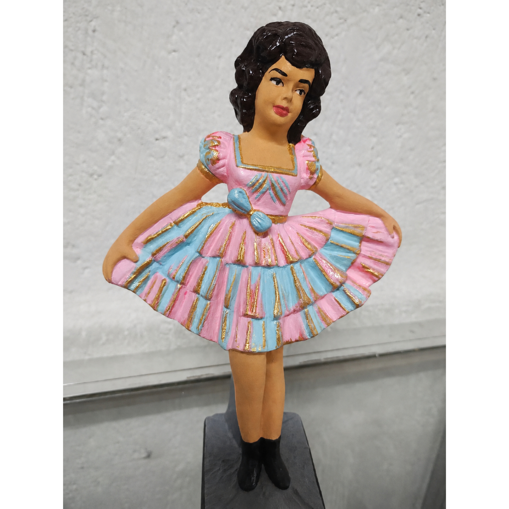 Imagem Escultura Erê Menina para batizar 18 cm gesso