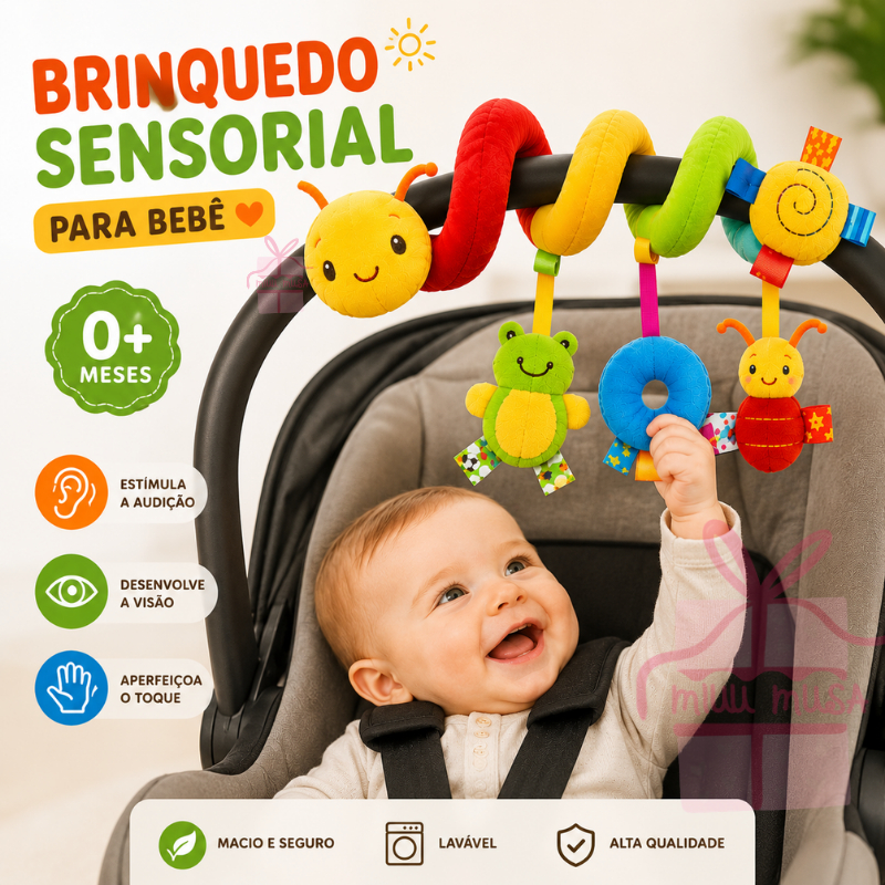Oferta Espiral Sensorial Educativa Brinquedo para Bebê Carrinho Berço Montessori