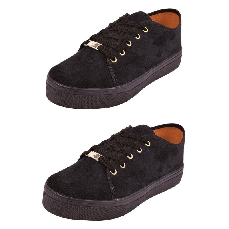 Kit 2 Tênis Feminino Casual Sapatenis Tendência Confortável