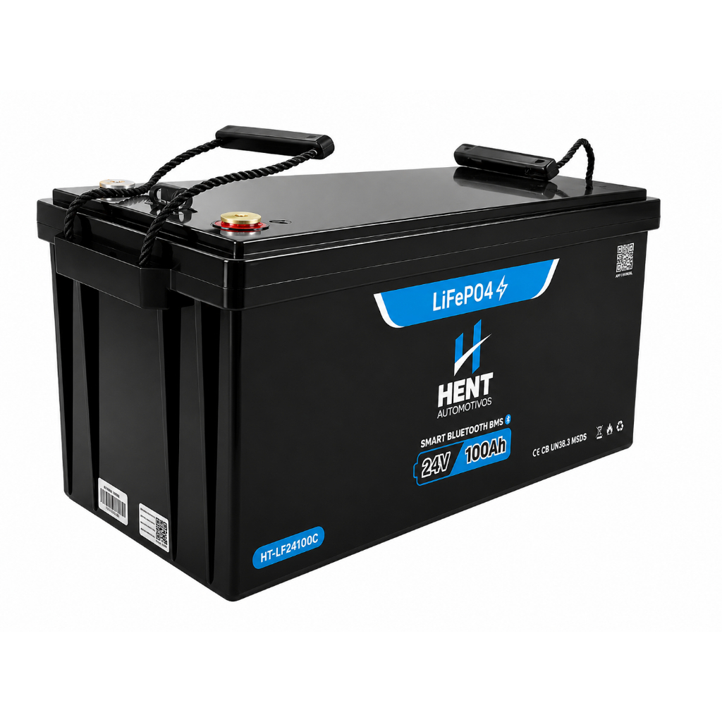 Bateria Lifepo4 100ah 24v Bms Lítio Energia Motorhome Hent